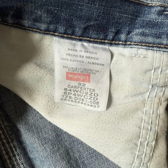 Wrangler Carpenter Denim Work Shorts – Men’s 33 – Utility Vintage Style - Picture 4 of 9